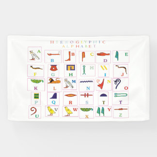 Hieroglyphic Alphabet Banner