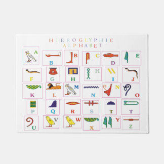 Hieroglyphic Alphabet Doormat