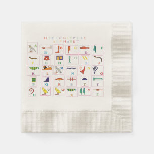 Hieroglyphic Alphabet Napkin