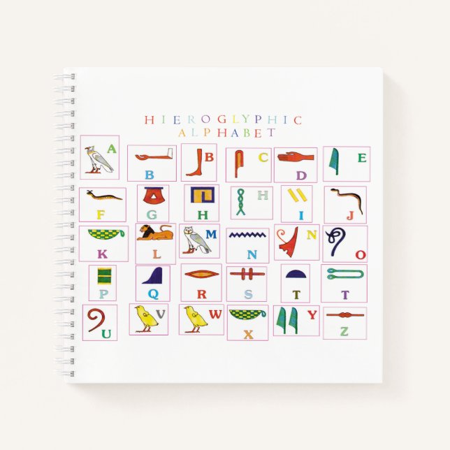 Hieroglyphic Alphabet Notebook (Front)