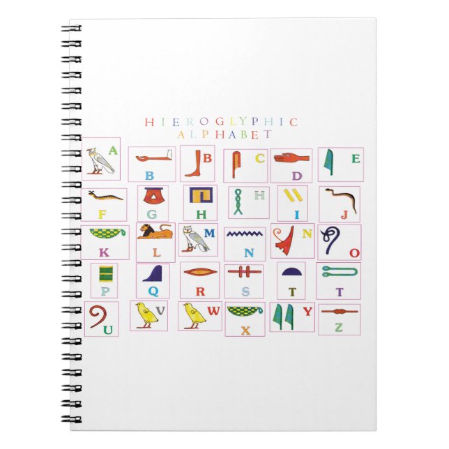 Hieroglyphic Alphabet Notebook (Front)