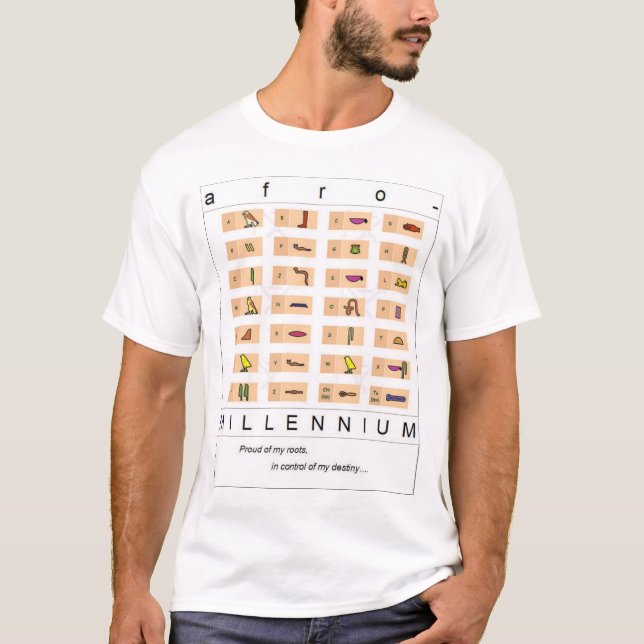 Hieroglyphic Alphabet T-Shirt (Front)