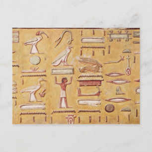 Hieroglyphics, from the Tomb of Seti I Postcard
