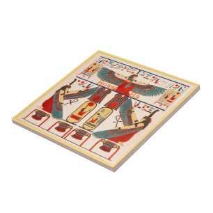 Hieroglyphics of Egyptian God Amon Ra Ceramic Tile