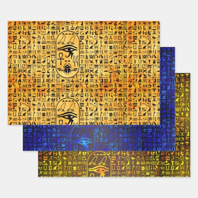 Hieroglyphics Sampler Wrapping Paper Sheet (Set)