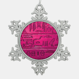 Hieroglyphs_2014_1052 Snowflake Pewter Christmas Ornament