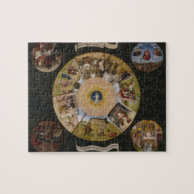 Hieronymus Bosch- 7 Deadly Sins & 4 Last Things Jigsaw Puzzle (Horizontal)