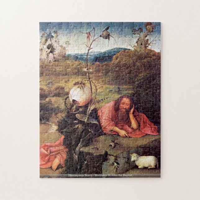 Hieronymus Bosch - Meditator St John the Baptist Jigsaw Puzzle (Vertical)
