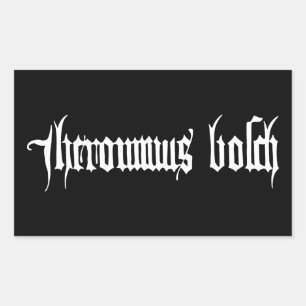 Hieronymus Bosch signature autograph painter medie Rectangular Sticker