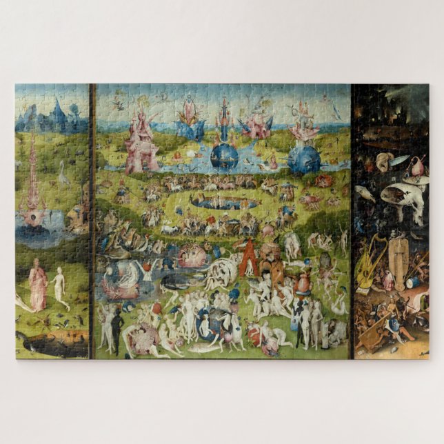 Hieronymus Bosch Surreal Vintage Fine Art Painting Jigsaw Puzzle (Horizontal)
