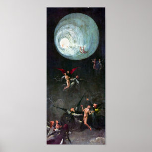 Hieronymus Bosch-The flight to heaven Poster