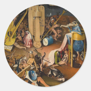 Hieronymus Bosch-The Garden of Hell Classic Round Sticker