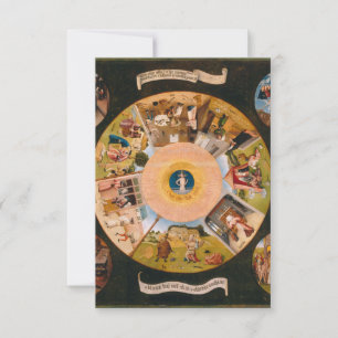 Hieronymus Bosch - The Seven Deadly Sins Card