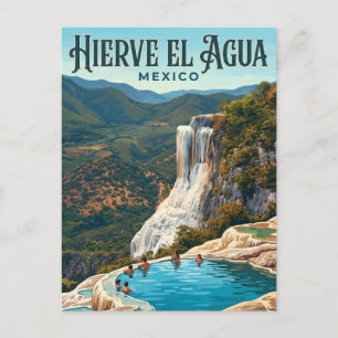 Hierve el Agua Petrified Waterfalls Mexico Postcard