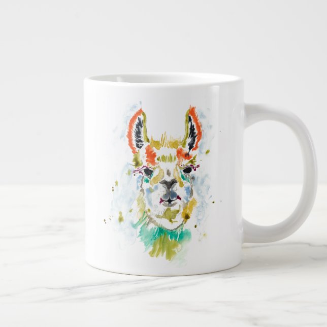 Hifi Llama - Portrait Large Coffee Mug (Right)