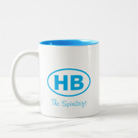 Higgins Beach Blue Two Letter Oval Cottage Name