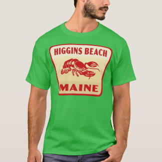 Higgins Beach Maine Retro  Badge Tan T-Shirt