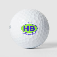 Higgins Beach Oval Blue Green Personalised