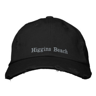 Higgins Beach Rose Pink on Weathered Black Embroidered Hat
