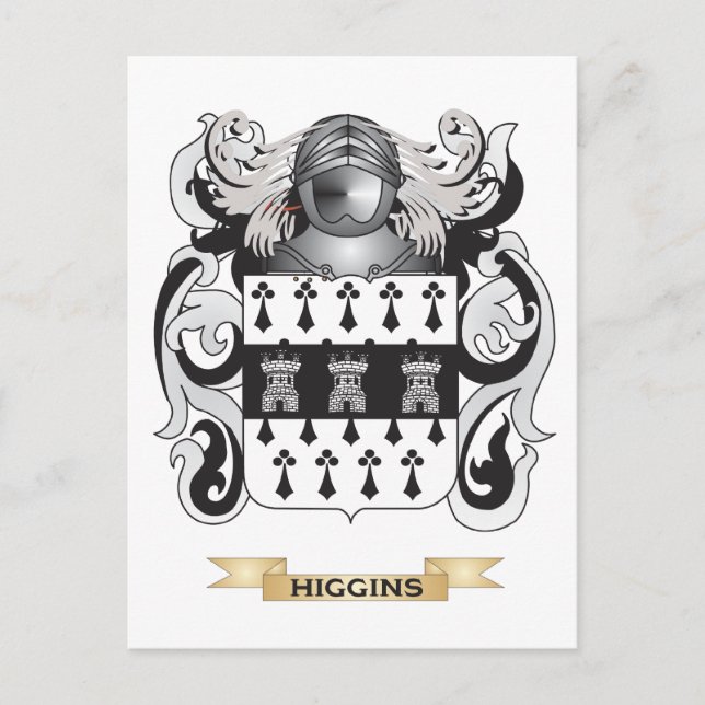 Higgins Coat of Arms (Family Crest) Postcard (Front)