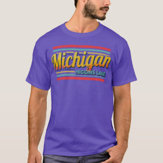 Higgins Lake Michigan Vintage Souvenir 70S 80S Sty T-Shirt
