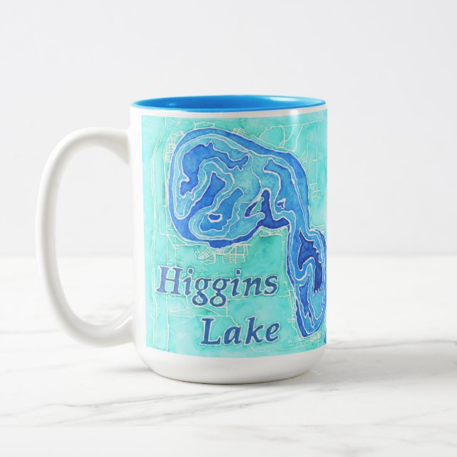 Higgins Lake Mug from Original Painting (Left)