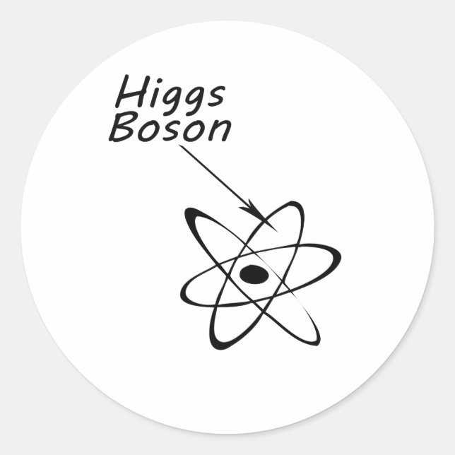 Higgs Boson Classic Round Sticker (Front)