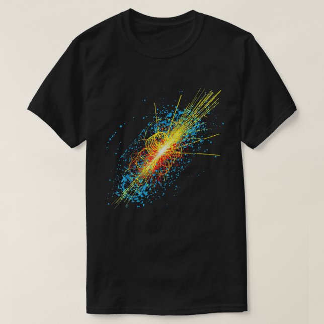 Higgs Boson Quantum Particle Collision Art T-Shirt (Design Front)