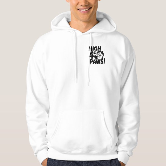 High 4 Paws Cat Hoodie (Front)