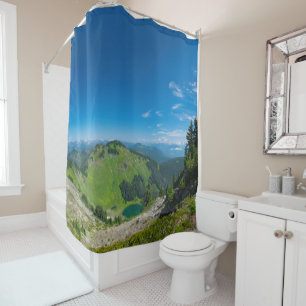 High Alpine Lake Shower Curtain