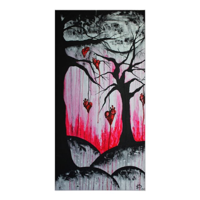 High and Dry Heart Trees Surreal Goth Original Art Photo Print (Front)