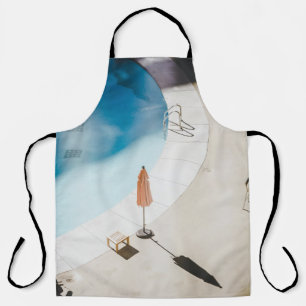 High angle photo of brown umbrella apron