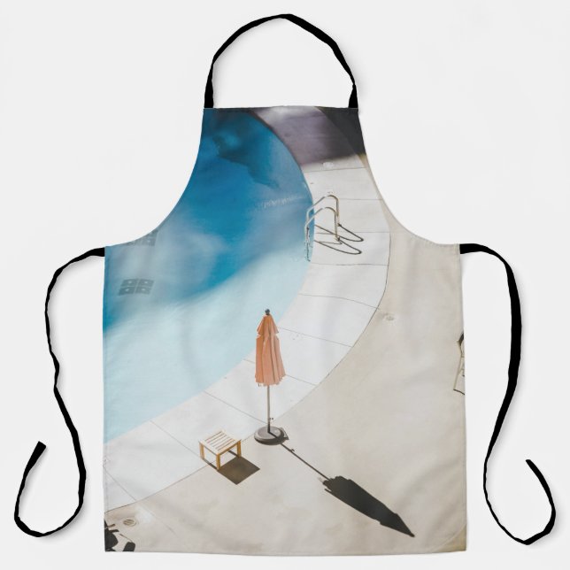 High angle photo of brown umbrella apron (Front)