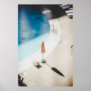 High angle photo of brown umbrella poster
