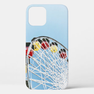 High angle photo of white Ferris wheel in the morn iPhone 12 Case