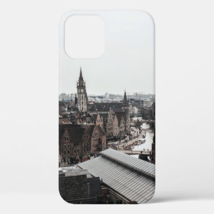 HIGH-ANGLE PHOTOGRAPHY OF CONCRETE HOUSES iPhone 12 CASE