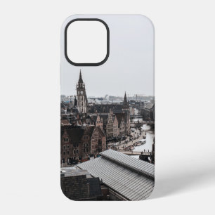 HIGH-ANGLE PHOTOGRAPHY OF CONCRETE HOUSES iPhone 12 CASE