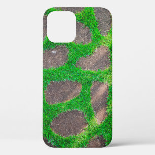High angle photography of grass field iPhone 12 case