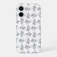 High angle view sketchy drawing cat motif pattern