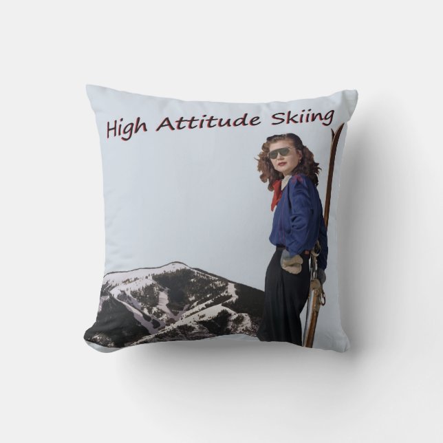 High Attitude Skiing Cushion (Front)
