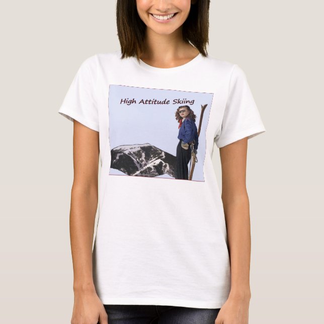 High Attitude Skiing T-Shirt (Front)