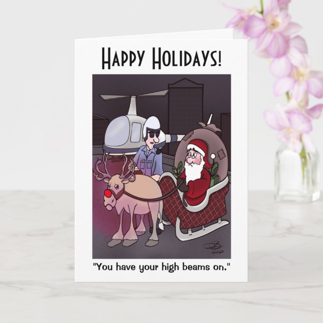 High Beams Holiday Card (Orchid)