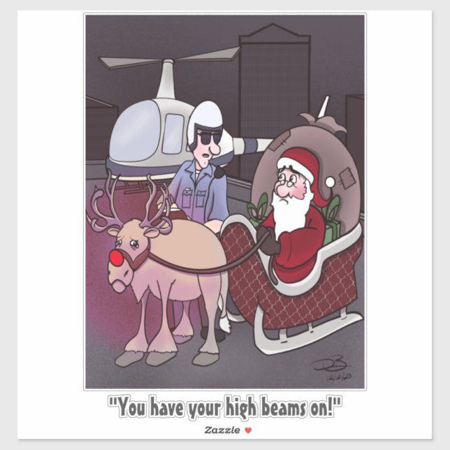 High Beams Holiday Custom Cut Stickers (Sheet)