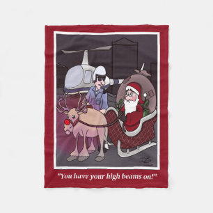 High Beams Holiday Fleece Blanket