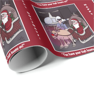 High Beams Holiday Wrapping Paper