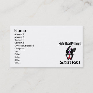 High Blood Pressure Stinks Skunk Awareness Design Business Card