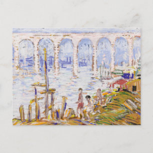 High Bridge Harlem River   George Luks Postcard