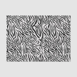 High Contrast Black White Zebra Print Decoupage Tissue Paper