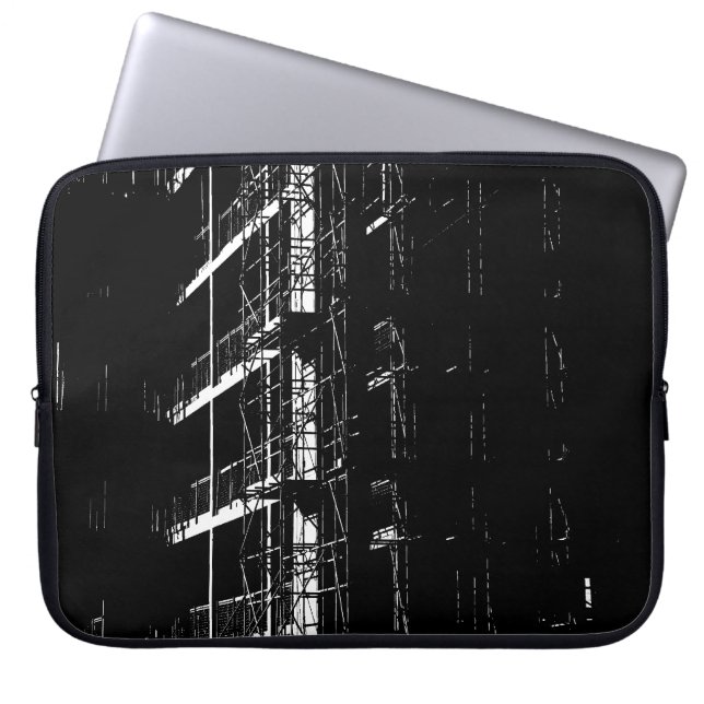 High Contrast Constuction Laptop Sleeve (Front)