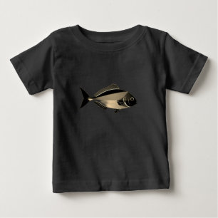 High-Contrast Fish – Minimalist Black & White Art Baby T-Shirt